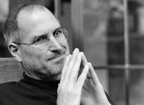 Portrait of Apple's Steve Jobs photographed on December 7, 2004 seated in a chair outside his home where he sat everyday during his recovery from treatment for pancreatic cancer in Palo Alto, California. PHOTOGRAPH FOR TIME BY DIANA WALKER