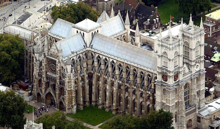 FILE -- Westminster Abbey in London, is seen in this Sept. 25, 2002 file photo. Prince William and Kate Middleton will marry April 29 2011, in the Abbey, the historic London church where Princess Diana's funeral was held. Royal officials said Tuesday that the couple chose the venue for its beauty, intimacy and historic royal connections, and the date because they wanted a spring wedding. (AP Photo/Andrew Parsons, pa, file) UNITED KINGDOM OUT: NO SALES: NO ARCHIVE: