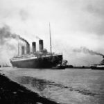 Titanic Steaming to Sea for Trial Run, 1912